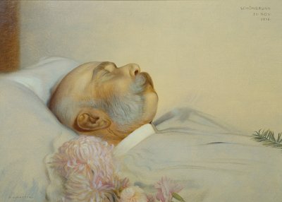 Empereur François-Joseph Ier sur son lit de mort - Franz von Matsch