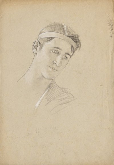 Étude de tête pour Achille - Franz von Matsch