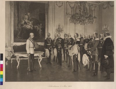 Visite du prince allemand des fédérations le 8 mai 1908 au château de Schoenbrunn - Franz von Matsch