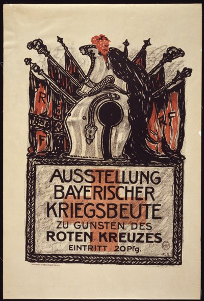 Exposition des dépouilles de guerre bavaroises au profit de la Croix-Rouge, 1915 - Franz von Stuck