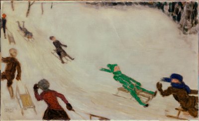 Enfants en luge - Franz von Stuck