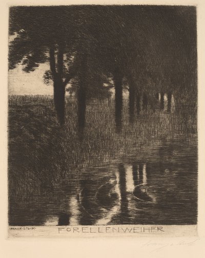 Étang à truites - Franz von Stuck