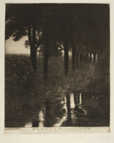 Étang à truites (Trout Pond) - Franz von Stuck