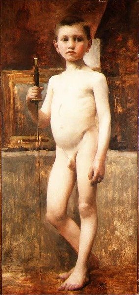 Garçon nu avec épée - Franz von Stuck
