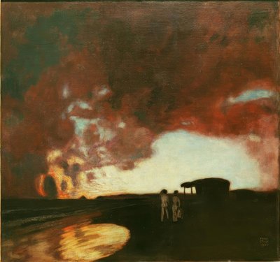 Coucher de soleil sur la mer - Franz von Stuck