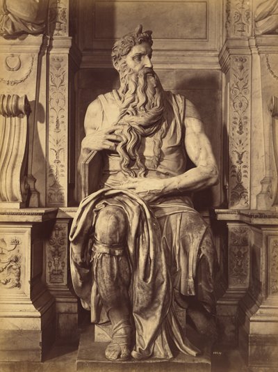 [Moise de Michel-Ange, sculpture centrale du tombeau de Jules II]. - Fratelli Alinari