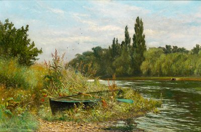 Un coin tranquille sur la Tamise, 1882 - Fred Hines