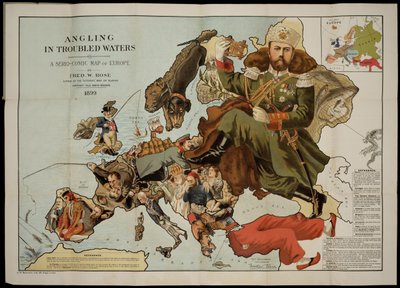 Pêche en eaux troubles. Une carte sérico-comique de l
