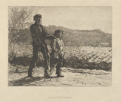 Un homme aveugle Les voyageurs - Fred Walker