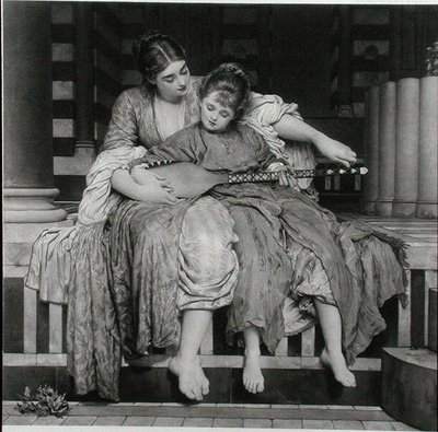 La leçon de musique, publiée par The Fine Art Society - Frederic (after) Leighton