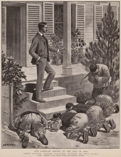 Notre service consulaire au siège de la guerre (litho) - Frederic (after) Villiers