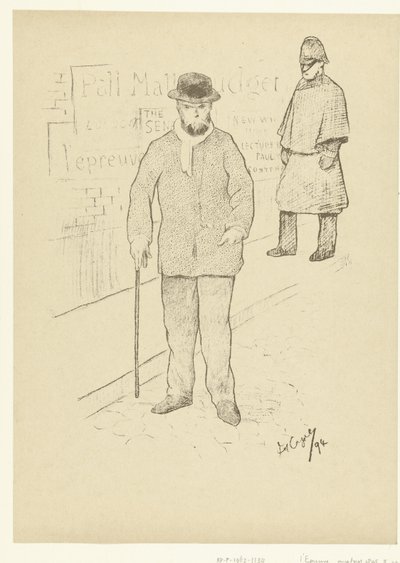Portrait du poète Paul Verlaine à Londres (L