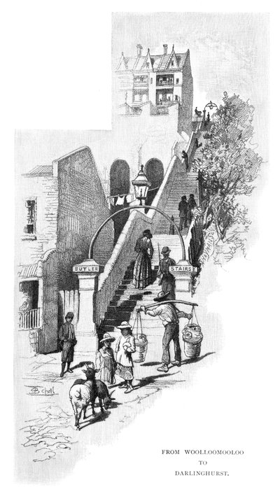 De Woolloomooloo à Darlinghurst, Sydney, Nouvelle-Galles du Sud, Australie, 1886 - Frederic B. Schell