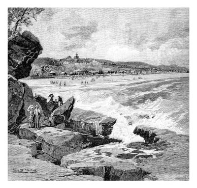 Plage océanique, Sydney, Nouvelle-Galles du Sud, Australie, 1886 - Frederic B. Schell