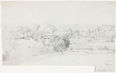 Vue de la Villa Borghese et de son orangerie depuis la Villa Médicis - Frederic Bourgeois de Mercey