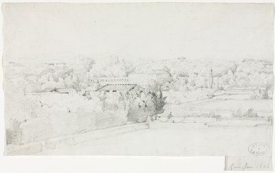 Vue de la Villa Borghese et de son orangerie depuis la Villa Médicis, 1826 - Frederic Bourgeois de Mercey
