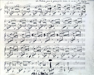 Partition pour Prélude 1 pour piano par Frédéric Chopin, compositeur polonais. - Frederic Chopin