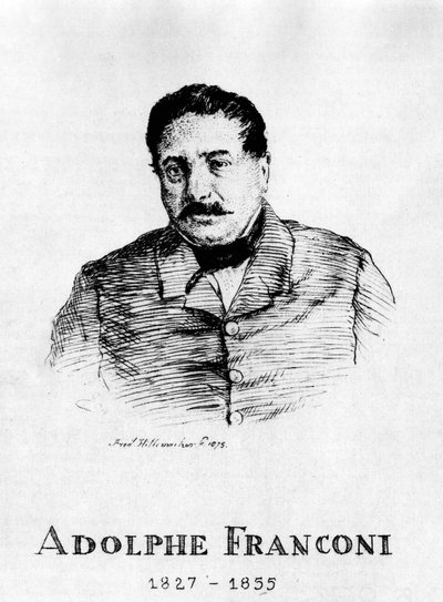 Cirque : Eau-forte de Frédéric Hillemacher, portrait d