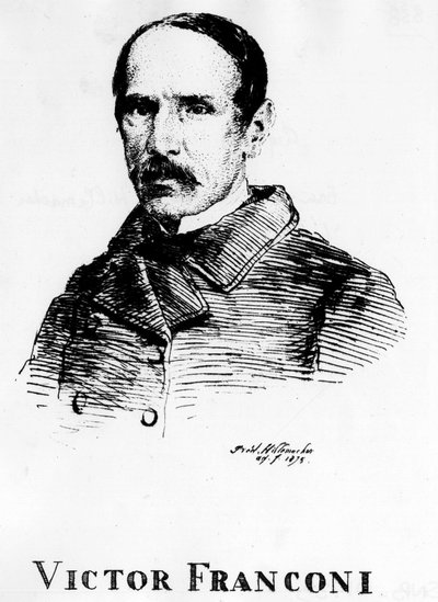 Cirque : Eau-forte de Frédéric Hillemacher, portrait de Victor Franconi, dans « Le Cirque Franconi ». - Frederic Desire Hillemacher