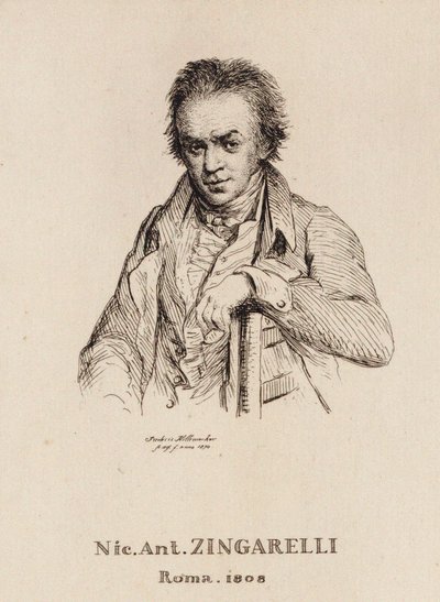 Portrait du compositeur Nicola Antonio Zingarelli 1752-1837 - Frederic Desire Hillemacher