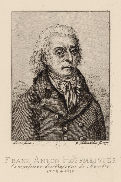 Portrait du compositeur Franz Anton Hoffmeister 1754-1812 - Frederic Desire Hillemacher