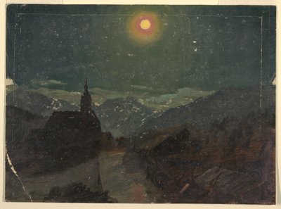 Paysage alpin de nuit - Frederic Edwin Church