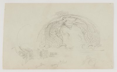 Détail architectural, temple de Zeus, Baalbek - Frederic Edwin Church