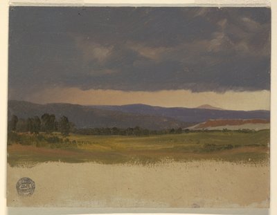 Colline Bleue sous des Nuages Bas - Frederic Edwin Church