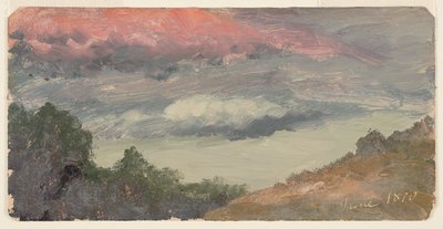 Nuages au-dessus de la ferme de Church, Hudson N.Y. - Frederic Edwin Church