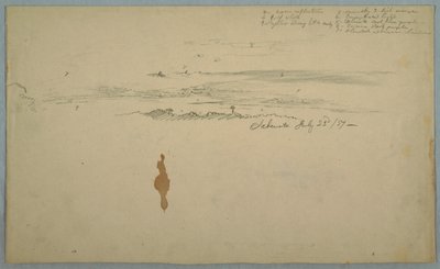 Ciel nuageux sur des collines dessinées, Équateur - Frederic Edwin Church