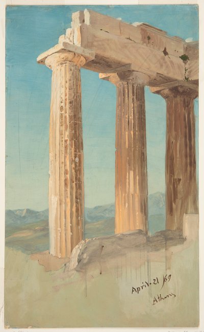 Colonnes du Parthénon, Athènes - Frederic Edwin Church