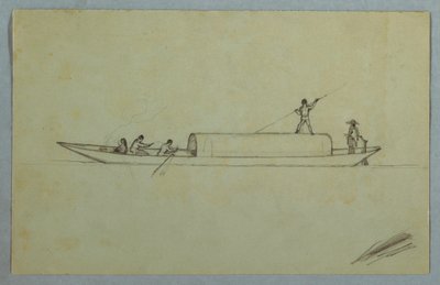 Canoë couvert, probablement sud-américain - Frederic Edwin Church