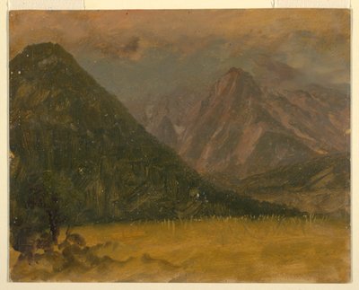 Dessin, Paysage alpin, Bavière ou Suisse, 1868 - Frederic Edwin Church