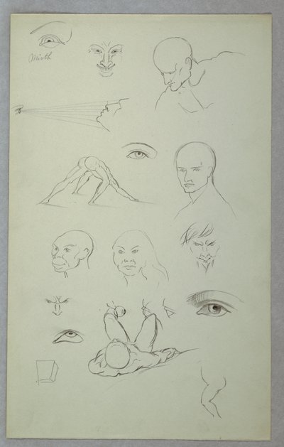 Dessin, études anatomiques, 1865-70 - Frederic Edwin Church