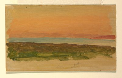 Dessin, Athènes, vue de la mer, avril 1869 - Frederic Edwin Church