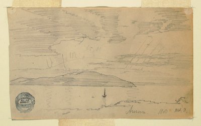Dessin, Aurora, île Mount Desert, septembre 1860 - Frederic Edwin Church