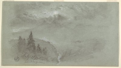 Dessin, Berchtesgaden, Bavière, 27 juillet 1868 - Frederic Edwin Church