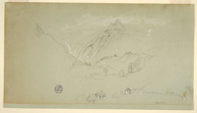 Dessin, Berchtesgaden, Bavière, juin-août 1868 - Frederic Edwin Church