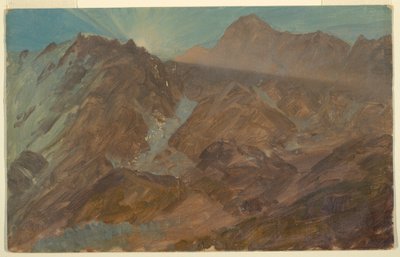 Dessin, Alpes bernoises, Suisse, août 1868 - Frederic Edwin Church