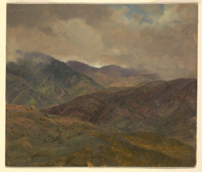 Dessin, Collines bleues et nuages gris, Jamaïque, mai-août 1865 - Frederic Edwin Church