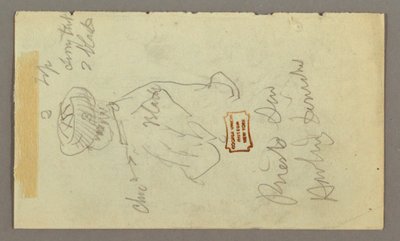 Dessin, garçon avec turban, peut-être 1868 - Frederic Edwin Church