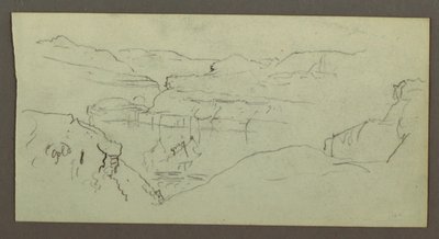 Dessin, Canyon, peut-être 1868 - Frederic Edwin Church