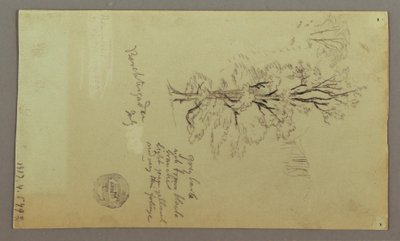 Dessin, cheminées, cascades, personnages, etc., juillet 1868 peut-être - Frederic Edwin Church