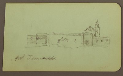Dessin, église ; verso : paysage de montagne, "Taluca", 1883 - Frederic Edwin Church