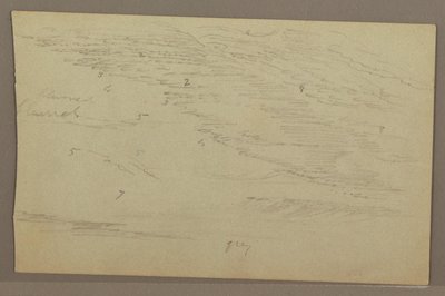 Dessin, étude de nuages, années 1860 - Frederic Edwin Church