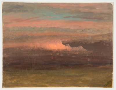 Dessin, Étude de nuages au coucher du soleil, 1860-70 - Frederic Edwin Church