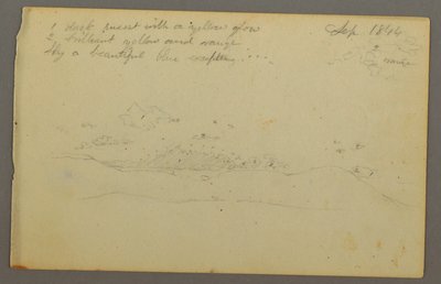 Dessin, Étude de nuages, versant d