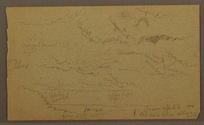 Dessin, étude de nuages, peut-être 1860 - Frederic Edwin Church