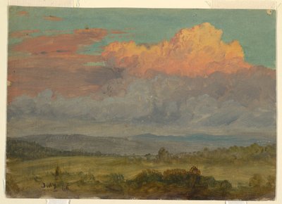 Dessin, nuages, vallée de l
