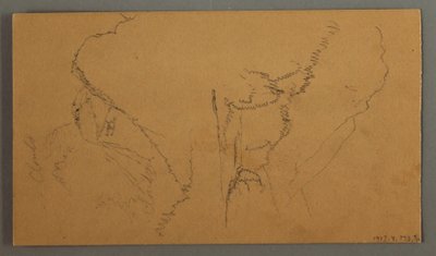 Dessin, Nuages sur des pics montagneux, peut-être 1868 - Frederic Edwin Church